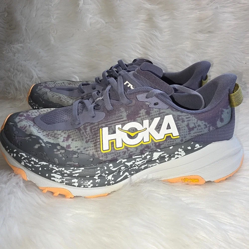 Women's Trail Running Shoes - Size 9 Wide - HOKA Speedgoat 6 Wide — Grey Skies/C